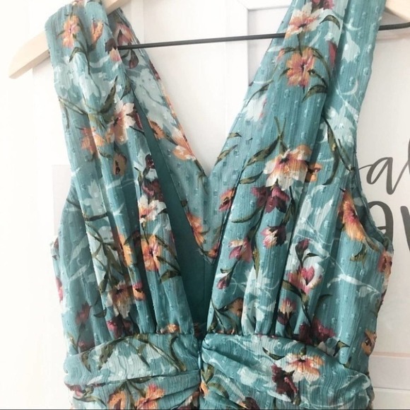 WALTER BAKER Lala Baby Blue Floral Midi Dress Sz Small NEW - Picture 13 of 15